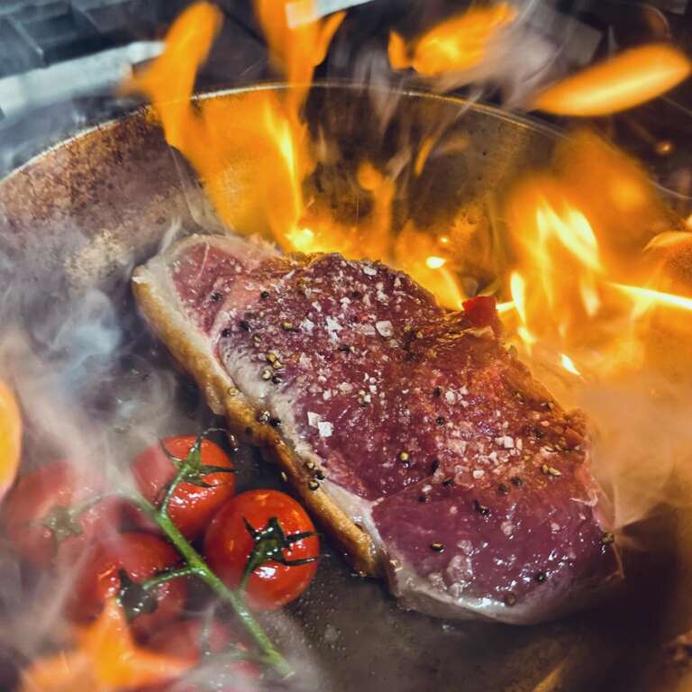 Steak in the pan